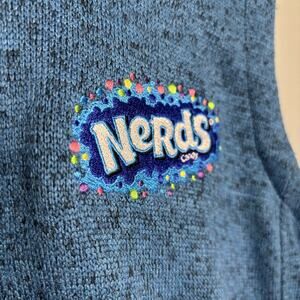 Women’s NERDS Candy Wonka Blue Vest Small Merch Clothing Rope Cluster Sugar Logo